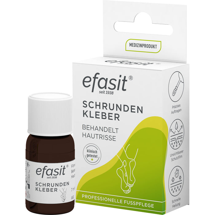 Efasit Schrunden Kleber behandelt Hautrisse, 7 ml Flaschen