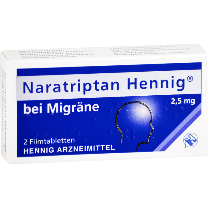Naratriptan Hennig 2,5 mg Filmtabletten, 2 St. Tabletten
