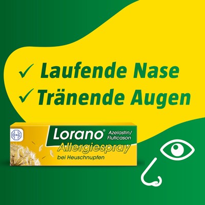 Lorano Azelastin/Fluticason Allergiespray bei Heuschnupfen, 1 St. Spray