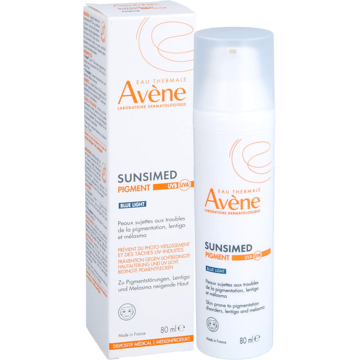 Avène Sunsimed Pigment LSF 50+ Eau Thermale zur Vorbeugung von lichtbedingten Pigmentflecken und Hautalterung, 80 ml Lösung
