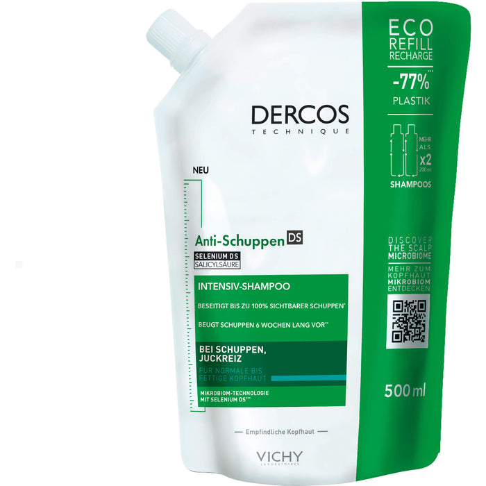 DERCOS Anti-Schuppen Shampoo für normale bis fettige Kopfhaut, 500 ml Shampoo