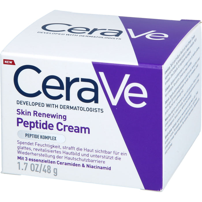 CeraVe Skin Renewing Peptid Creme für eine aufgepolstertere Haut, 48 g Creme