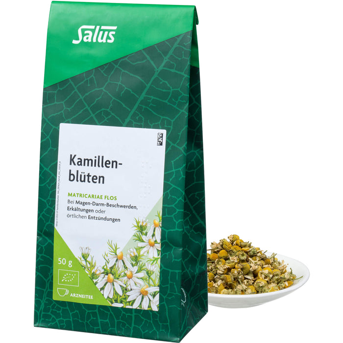Salus Kamillenblüten Bio bei Magen-Darm-Beschwerden und Erkältungen, 50 g Tee