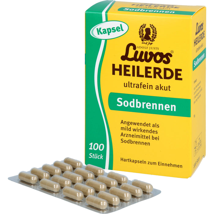 Luvos Heilerde ultrafein akut Kapseln bei Sodbrennen, 100 St. Kapseln