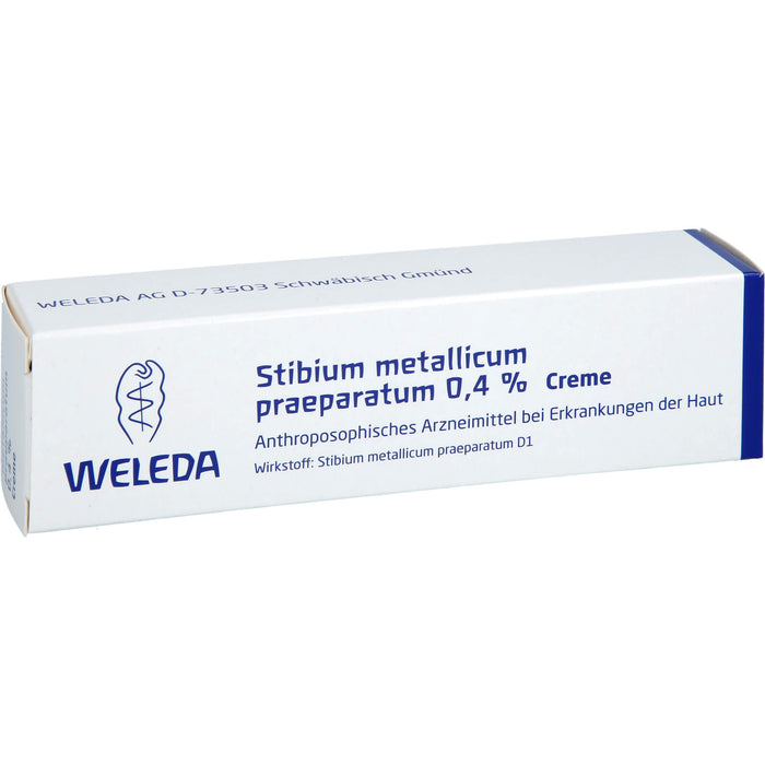WELEDA Stibium metallicum praeparatum 0.4% Creme bei Erkrankungen der Haut, 25 g Creme