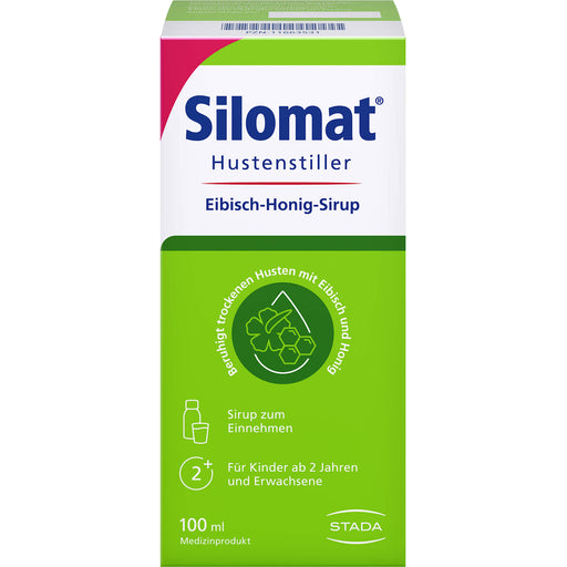 Silomat Hustenstiller Eibisch-Honig-Sirup gegen Reizhusten, 100 ml Lösung