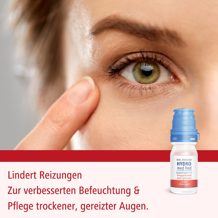 DR. THEISS Hydro med Red Augentropfen lindert Reizungen, 10 ml Lösung