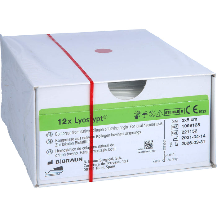 Lyostypt Kollagen Haemostypt Vlies-Kompressen, 12 St KOM