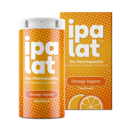 ipalat Vitaminpastillen Orange-Ingwer: Für Abwehrkräfte und Schleimhäute, 40 St. Pastillen