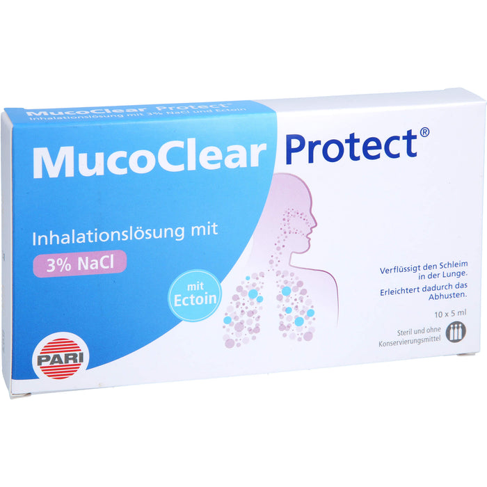 MucoClear Protect hypertone Salzlösung Inhalationslösung 3% NaCl mit Ectoin, 50 ml Lösung