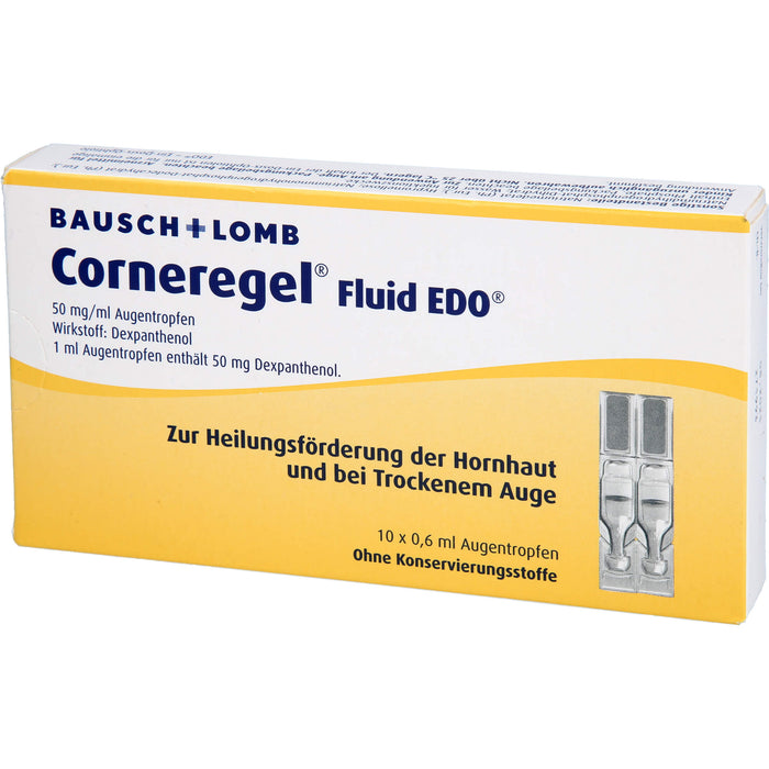 Corneregel Fluid EDO 50 mg/ml Augentropfen, 10 St. Einzeldosispipetten