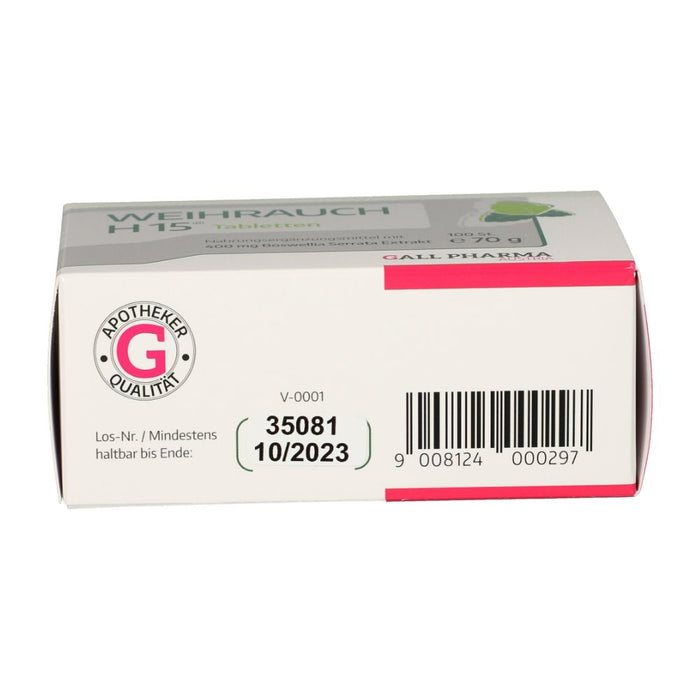 Bios Medical Services Weihrauch H 15 Tabletten, 100 pcs. Tablets