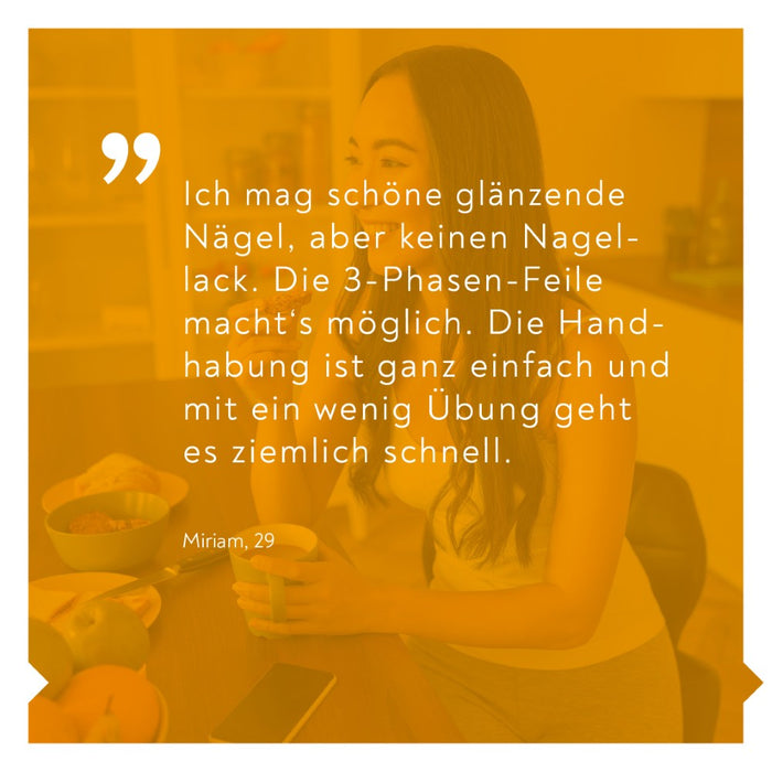BIO-H-TIN Systematische 3-Phasen Nagelpolierfeile: Nagelpflege mit einem 3-Phasen System, 1 St. Feile
