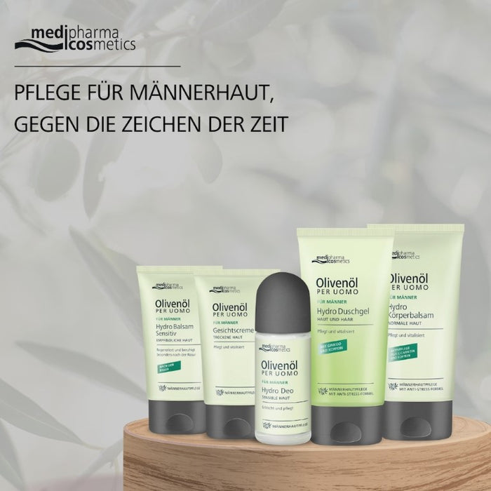 Medipharma Cosmetics Olivenöl Per Uomo Hydro Deo sensible Haut, 50 ml Roll-On