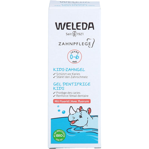 WELEDA Kids-Zahngel mit Fluorid für Kinder 0-6 Jahre schützt vor Karies und stärkt den Zahnschmelz, 50 ml Gel