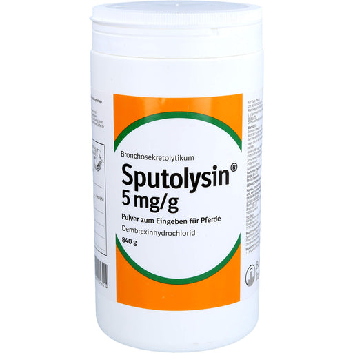 Sputolysin 5 mg/g Pulver 4-fach aktive Schleimlöser für Pferde, 840 g Pulver