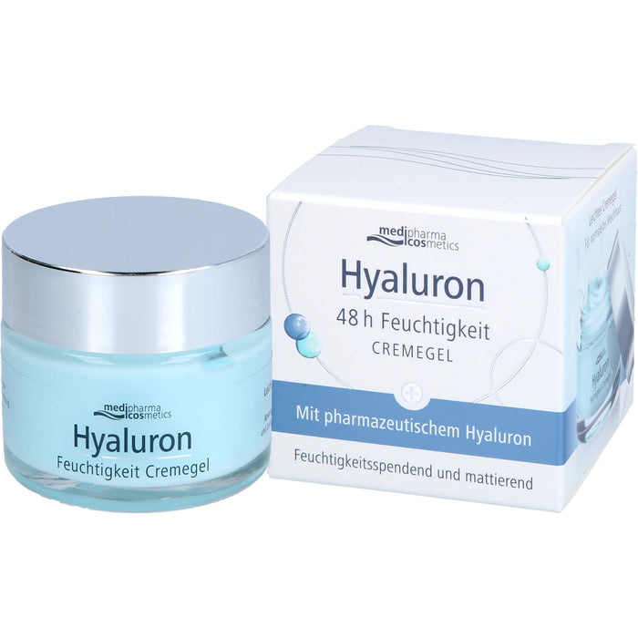 Medipharma Cosmetics Hyaluron 48h Feuchtigkeit Cremegel feuchtigkeitsspendend und mattierend, 50 ml Gel