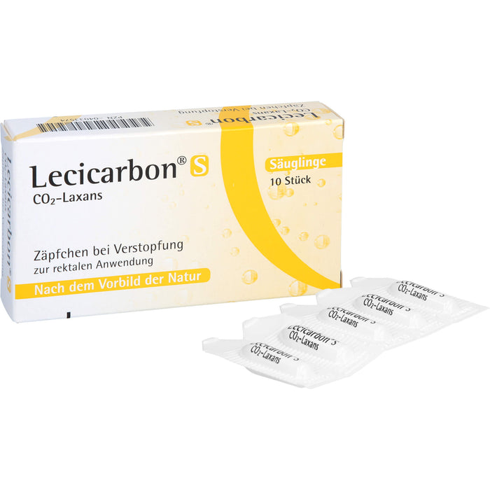 Lecicarbon  S CO2-Laxans (Säuglingszäpfchen), 10 St. Zäpfchen