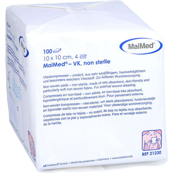 Careliv Vliesstoffkompressen unsteril 10 x 10 cm 4-fach, 100 St. Kompressen