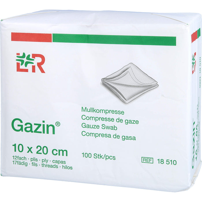 GAZIN Kompresse 10x20cm 12fach OP, 100 St KOM