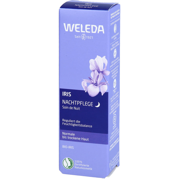 WELEDA Iris Nachtpflege  reguliert die Feuchtigkeitsbalance von normaler bis trockener Haut, 30 ml Creme