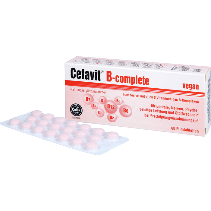 Cefavit B-complete Filmtabletten für Energie, Nerven, Psyche, geistige Leistung und Stoffwechsel, 60 St. Tabletten