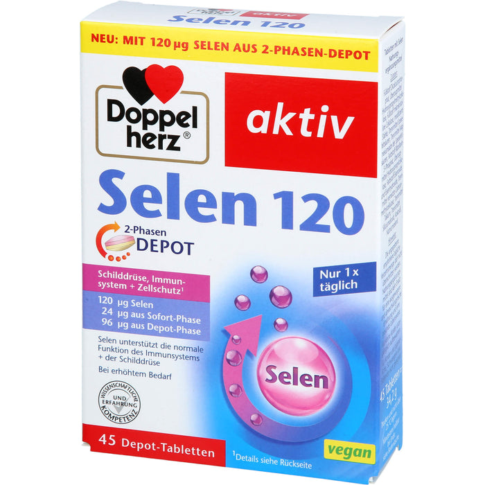 Doppelherz aktiv Selen 120 2-Phasen Depot-Tabletten, 45 St. Tabletten