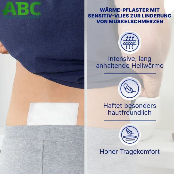 ABC Wärme-Pflaster sensitiv zur Linderung von Muskelschmerzen, 4 St. Pflaster
