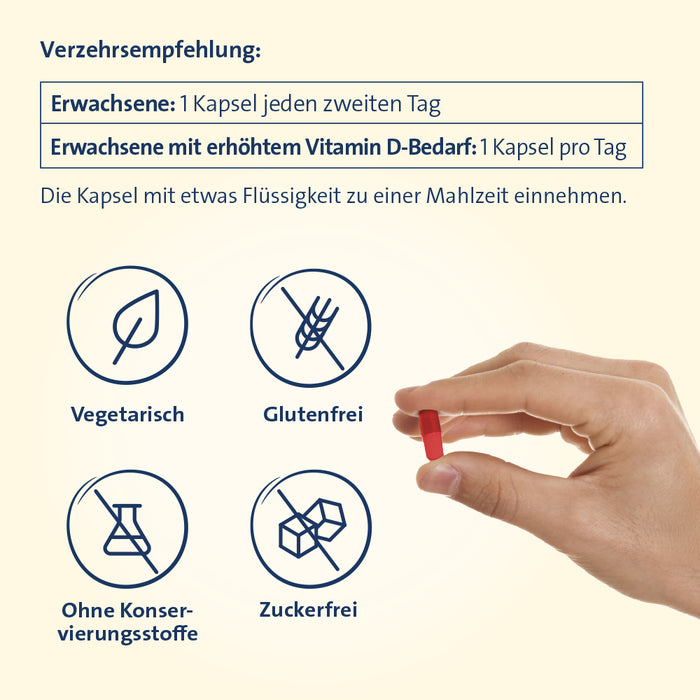 Vitamin D3 K2 Hevert + Calcium & Magnesium 4000 IE, 120 St. Kapseln