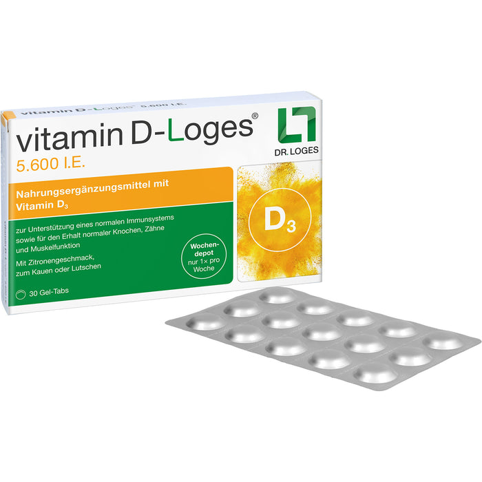 vitamin D-Loges 5.600 I.E. Gel-Tabs, 30 St. Tabletten