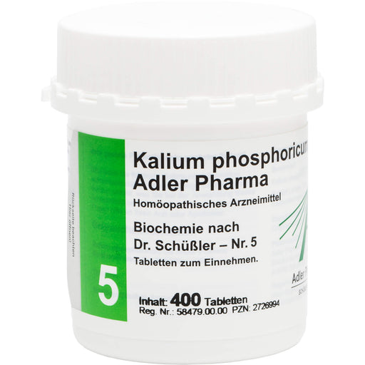 Adler Pharma Kalium phosphoricum D6 Biochemie nach Dr. Schüßler Nr.5 Tabletten, 400 St. Tabletten