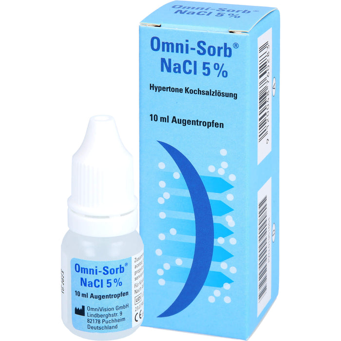Omni-Sorb Augentropfen zur Entquellung von Hornhautödemen  und zur Wiederherstellung des osmotischen Hornhautgleichgewichts, 10 ml Lösung