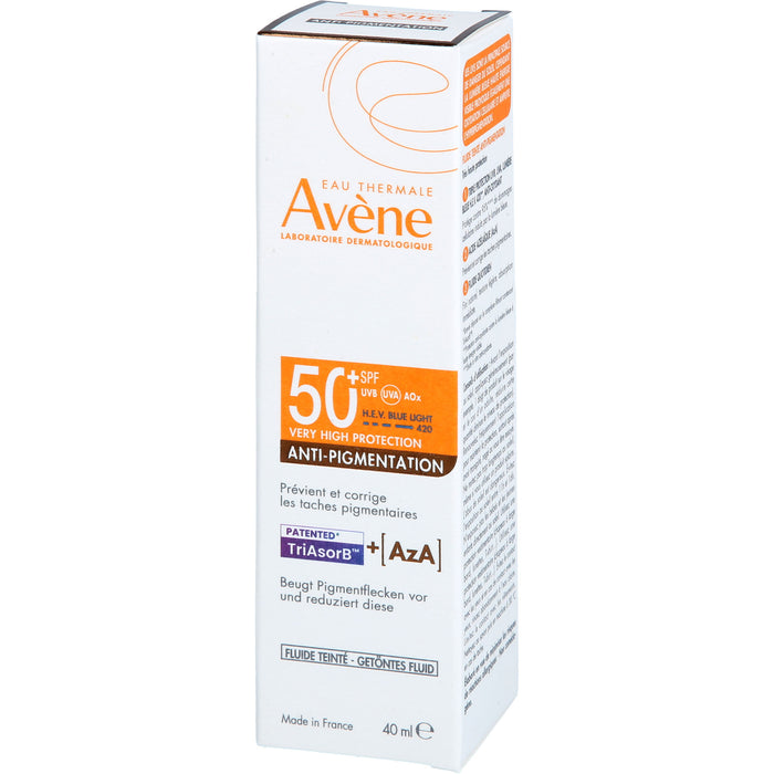 Avène Anti-Pigmentation getöntes Fluid LSF 50+ für empfindliche Haut, 40 ml Lösung