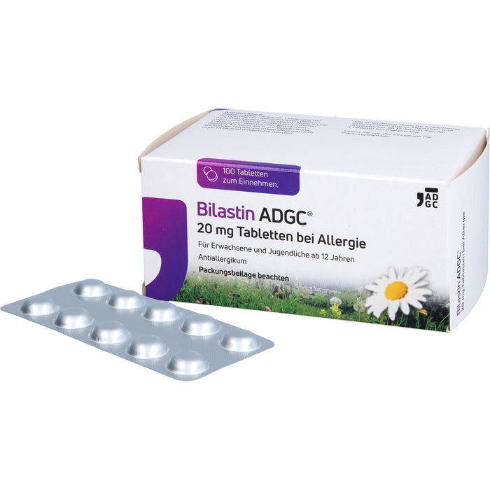 Bilastin ADGC 20 mg Tabletten bei Allergie, 100 St. Tabletten