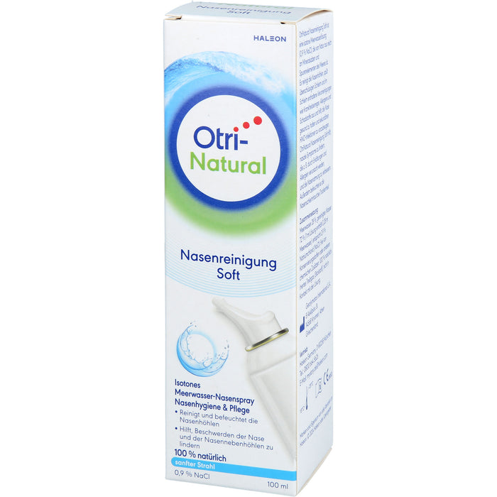 OtriNatural Nasenreinigung Soft isotones Meerwasser Nasenspray, 100 ml Lösung