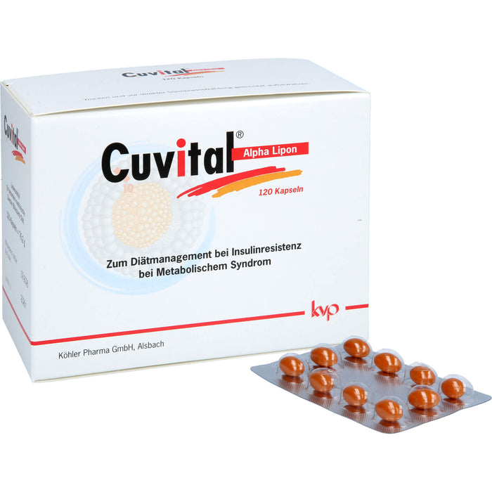 Cuvital Alpha Lipon Kapseln zur diätetischen Behandlung von Insulinresistenz bei metabolischem Syndrom, 120 St. Kapseln
