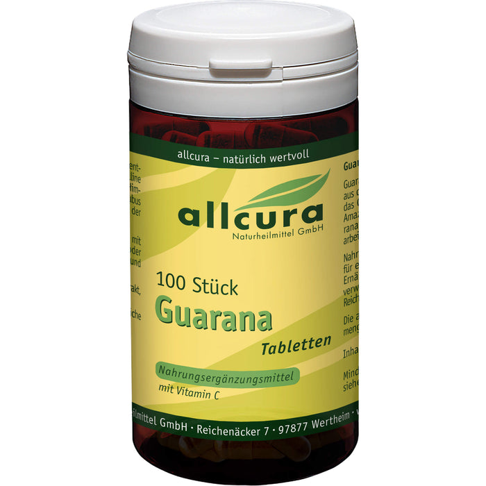 allcura Guarana Tabletten, 100 pcs. Tablets