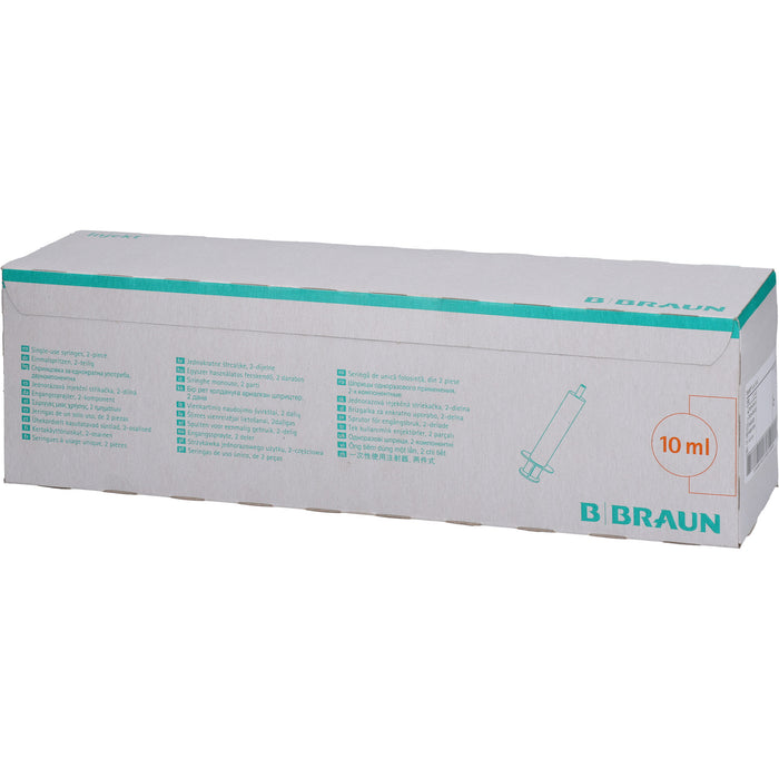 B. Braun Injekt Luer Solo 10 ml zweiteilige Einmalspritze mit Luer-Ansatz, 100 St. Packung