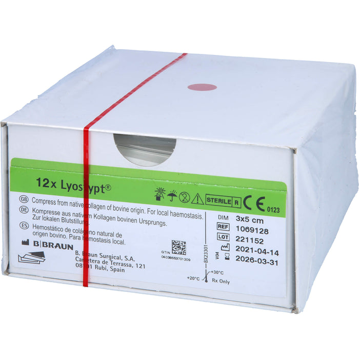 Lyostypt Kollagen Haemostypt Vlies-Kompressen, 12 St KOM