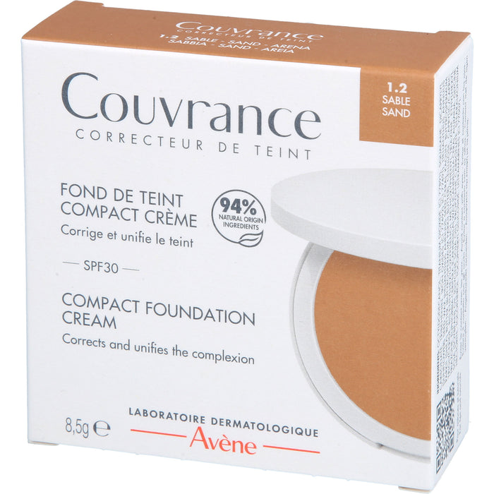Avène Couvrance Kompakt Creme-Make-up Sand 1.2 mit LSF 30, 8.5 g Creme