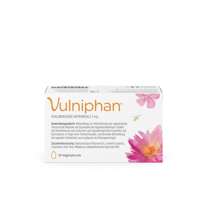 Vulniphan Vaginalovula: Feuchtigkeit und Regeneration für die Vaginalschleimhaut, 10 St. Zäpfchen