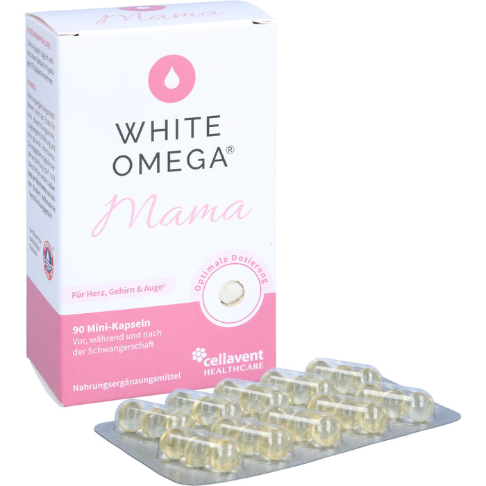 White Omega Mama Mini-Kapseln für Herz, Gehirn und Auge, 90 St. Kapseln