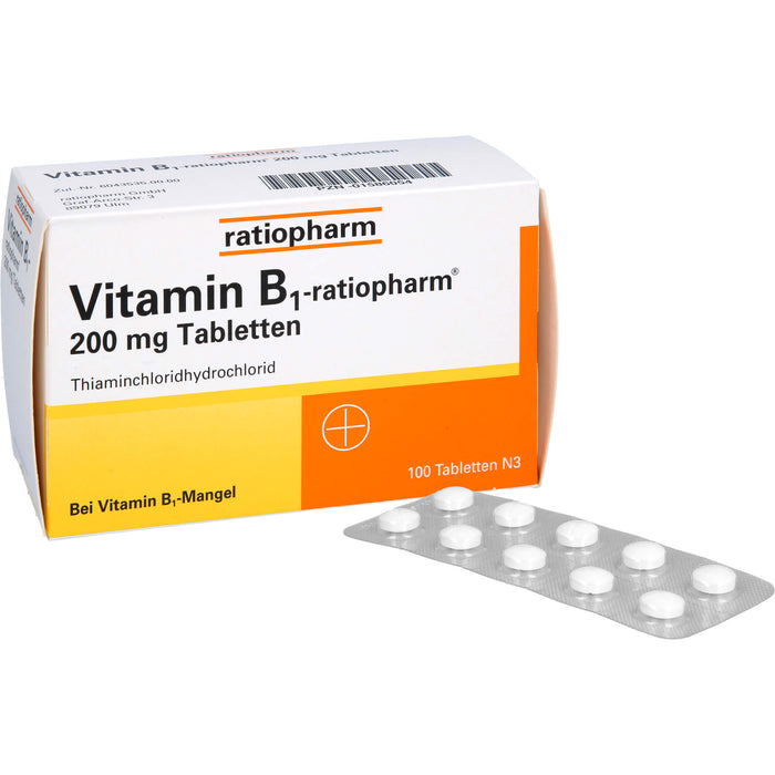 Vitamin B1-ratiopharm 200 mg Tabletten, 100 St. Tabletten