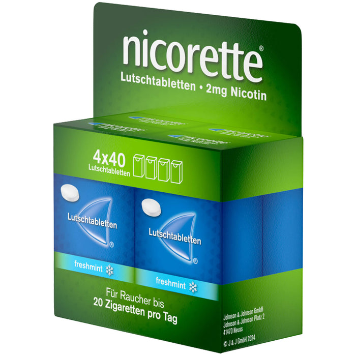 Nicorette Freshmint 2 mg Lutschtabletten, 160 St. Tabletten