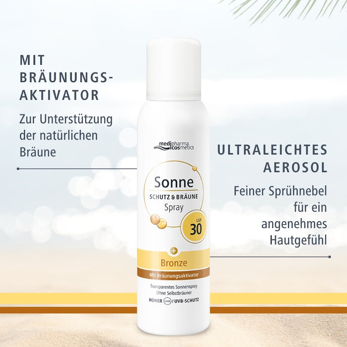Medipharma Cosmetics Sonne Schutz & Bräune Spray LSF 30, 150 ml Lösung