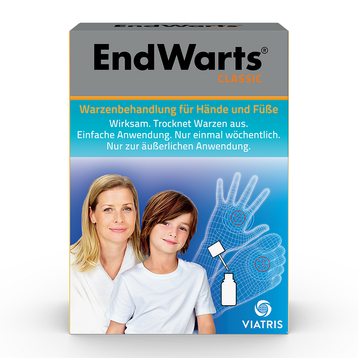 EndWarts classic Warzenbehandlung für Hände und Füße Lösung, 3 ml Lösung