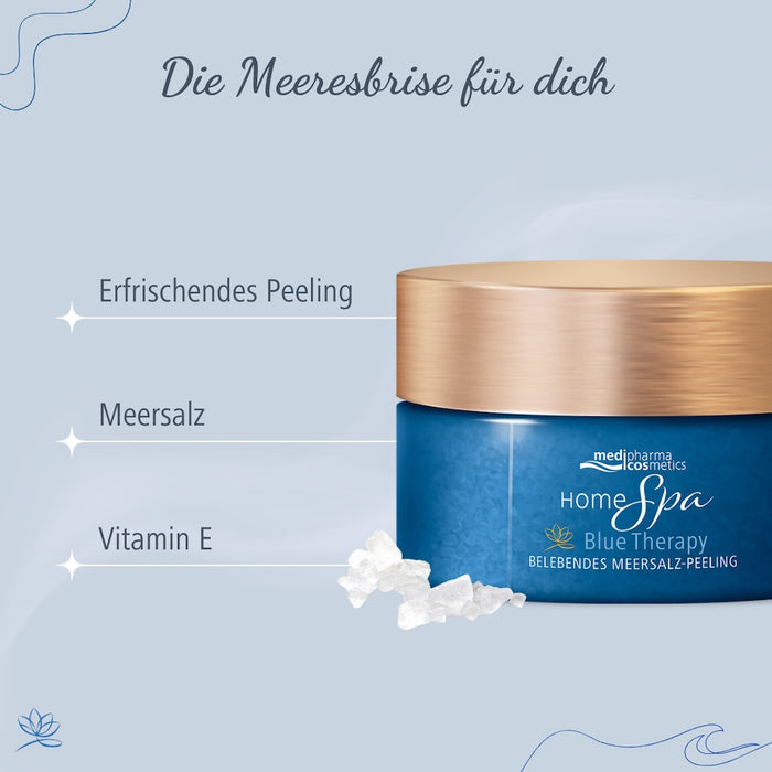 Medipharma Cosmetics Home Spa Blue Therapy belebendes Meersalz-Peeling, 250 g Peeling