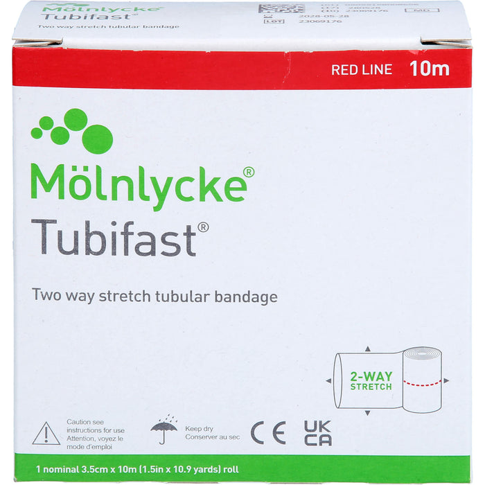 Mölnlycke Tubifast 2-Way Stretch 3,5 cm x 10 m rot, 1 St. Binde