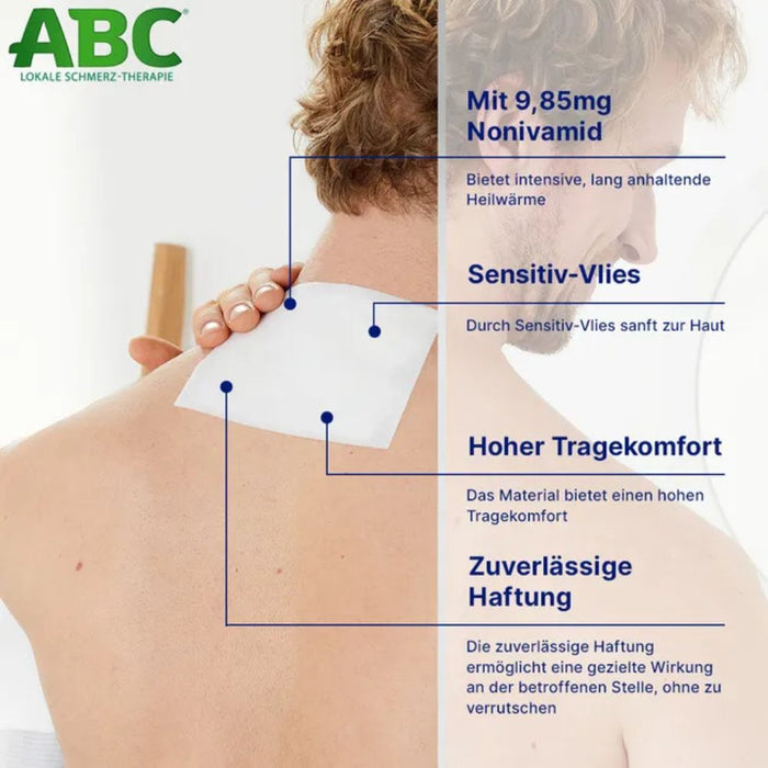 ABC Wärme-Pflaster sensitiv zur Linderung von Muskelschmerzen, 4 St. Pflaster
