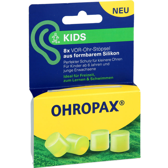 OHROPAX Kids Silikon Vor-Ohr Stöpsel, 8 St. Ohrstöpsel